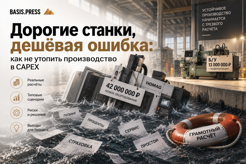 Дорогие станки, дешёвая ошибка: как не утопить производство в CAPEX