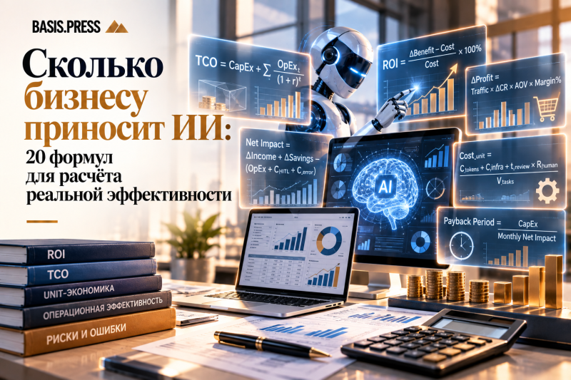 Сколько бизнесу приносит ИИ: 20 формул для расчёта реальной эффективности